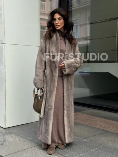 Длинная норковая шуба - фото 8