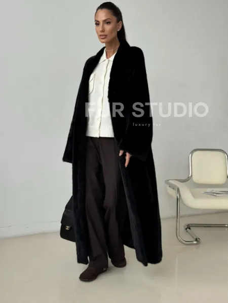 Длинная норковая шуба BLACKGLAMA - фото 8