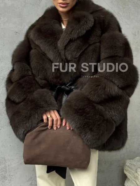 Шуба из песца под соболь - фото 2