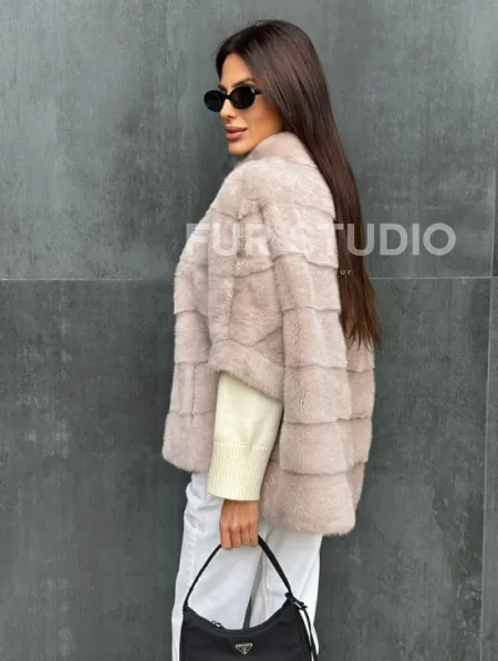 Кофта на молнии из меха норки - фото 3