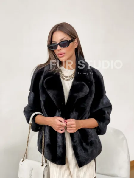 Шуба автоледи из меха скандинавской норки - NAFA - фото 4