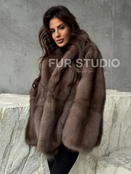 Шуба из меха куницы PREMIUM - фото 6