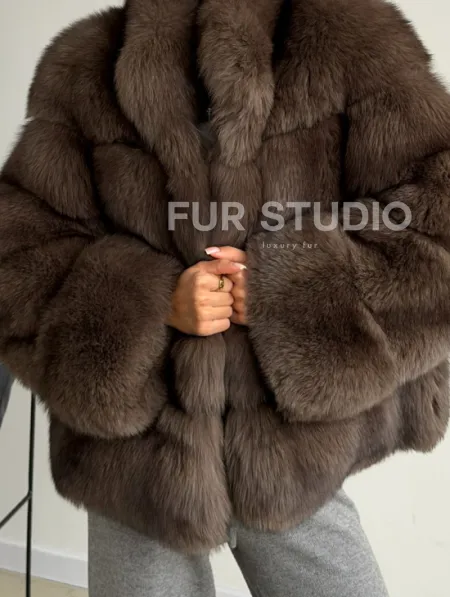 Шуба песцовая под соболь - фото 2