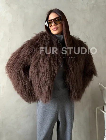 Модный полушубок из ламы - фото 9