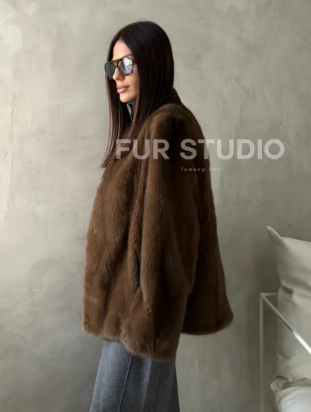 Шуба женская из меха норки - фото 10