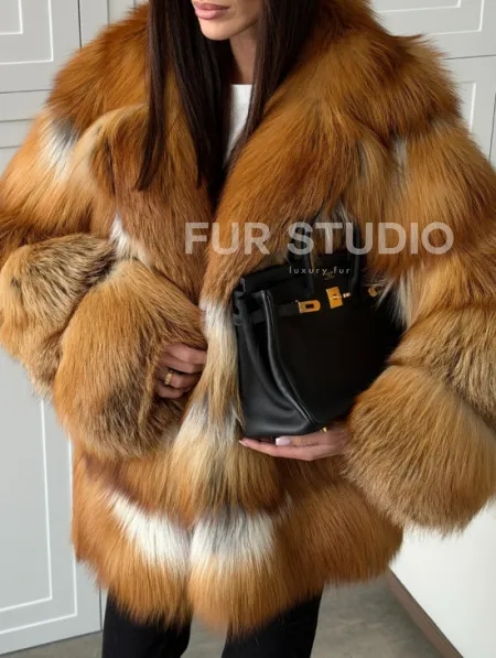 Шуба из натурального меха - лиса огнёвка - фото 4