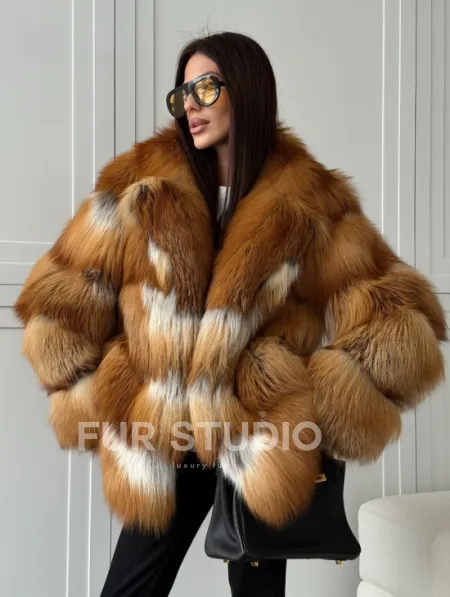 Шуба из натурального меха - лиса огнёвка - фото 7