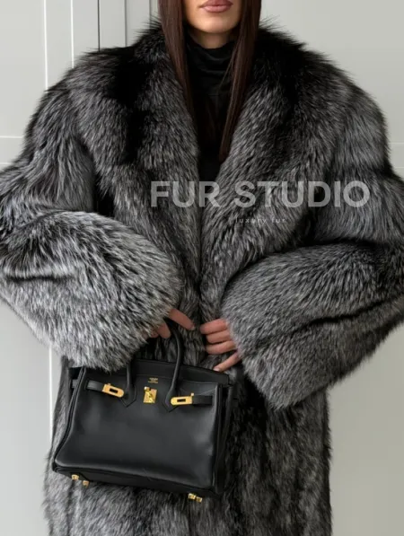 Шикарная шуба из чернобурки - фото 1