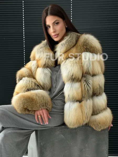 Полушубок из лисы - фото 10