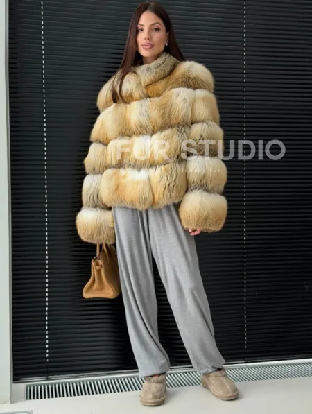 Полушубок из лисы - фото 8