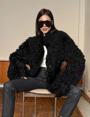 Двухсторонняя шуба - дублёнка из тиградо - фото 9