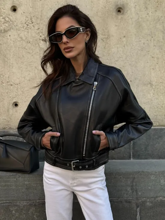 Кожаная куртка в стиле Casual - фото 6