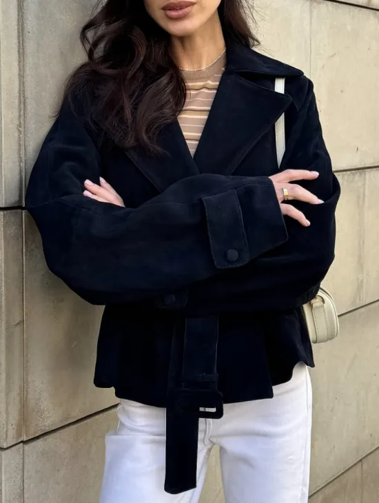 Модная куртка из замшевой кожи - фото 3