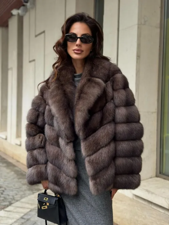 Шуба автоледи из аукционного седого соболя - фото 9