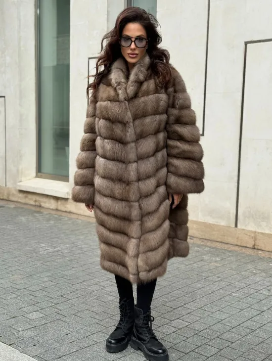 Шуба из натуральной куницы - фото 4