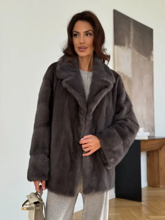 Норковая шуба сапфир - фото 7