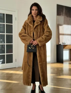 Золотая норковая шуба - фото 5