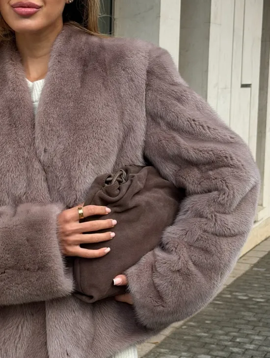 Кроп-топ шуба норковая - фото 1