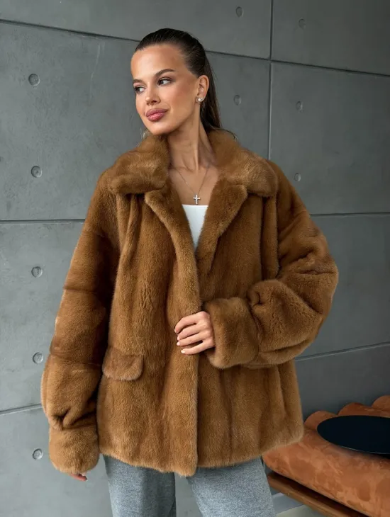 Женская норковая куртка - фото 10