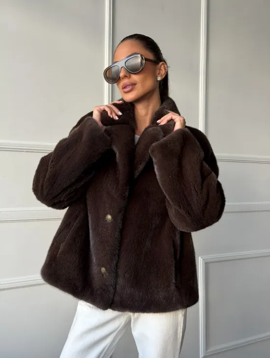 Пиджак норковый - английский воротник - фото 10