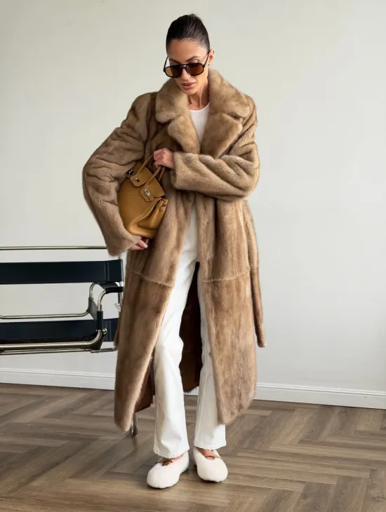 Шуба норковая классика - пастель - фото 7