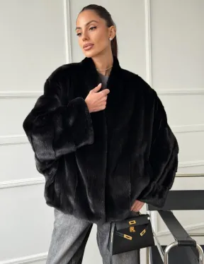 Полушубок норковый SAGA FURS - style oversize - фото 5