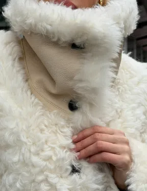 Белая шубка из тиградо - фото 1