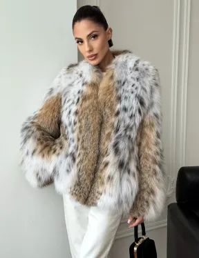 Шуба из натурального меха рыси - фото 10