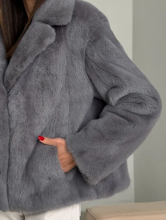 Короткая норковая шуба автоледи - фото 1