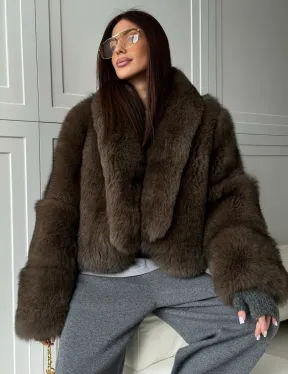 Кроп-шуба из меха песца - фото 11