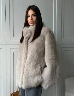 Бежевая дубленка из тосканы - фото 13