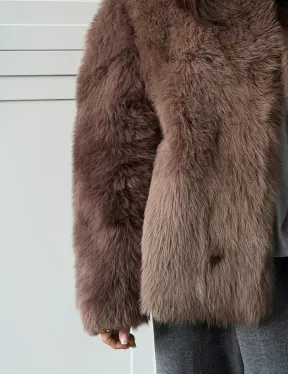 Дубленка из тосканы цвет taupe - фото 1