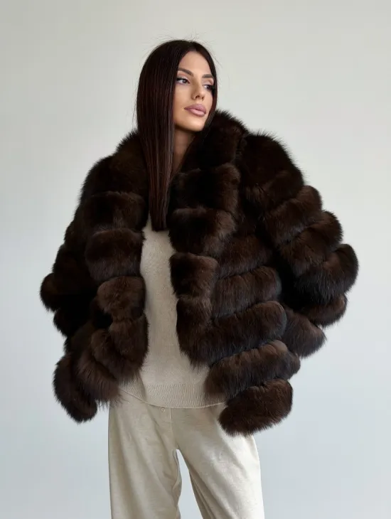 Шуба песцовая под соболь - фото 14