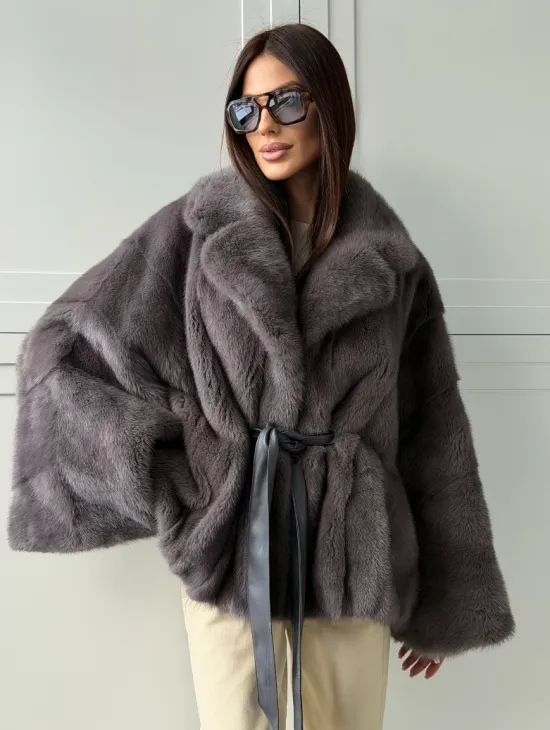 Автоледи норковая, модель -  «Летучая мышь» - фото 8