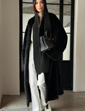 Шуба норка Blackglama V-образный ворот - фото 3