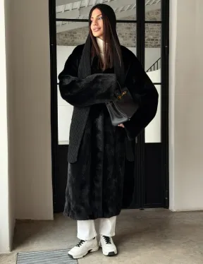 Шуба норка Blackglama V-образный ворот - фото 18