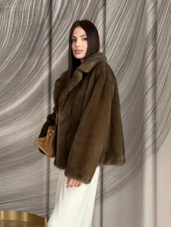 Жакет норковый под соболь - фото 11