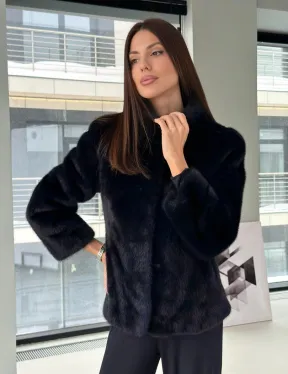 Укороченный норковый жакет - фото 6